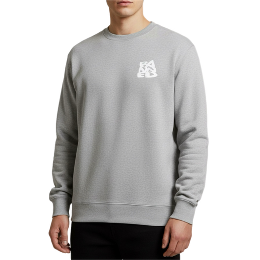 Banned High Desert Tweaker White Stacked Crewneck Sweatshirt