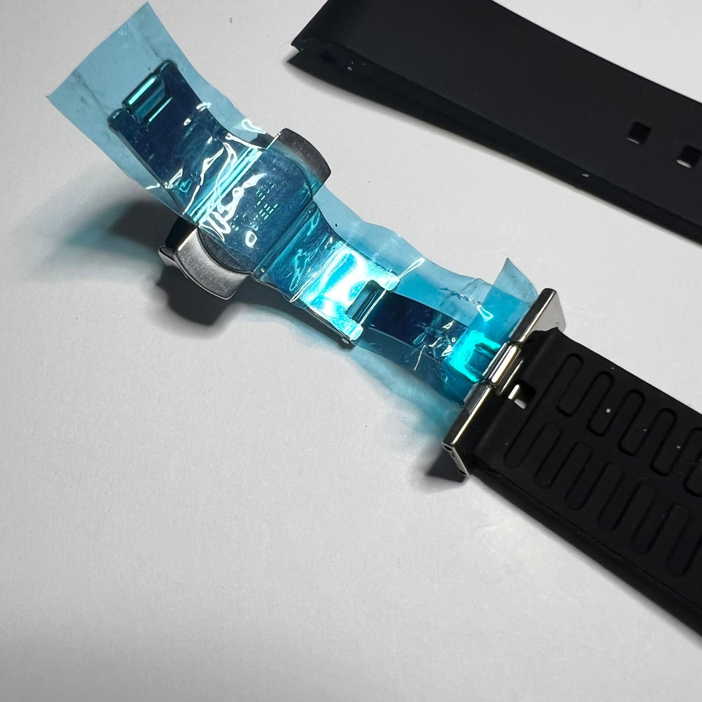 Omega 21mm Rubber & Deployment StainlessSteel  Buckle Strap