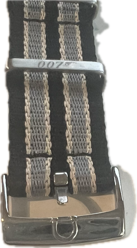 Seamaster No Time To Die NATO Raised  Logo Strap