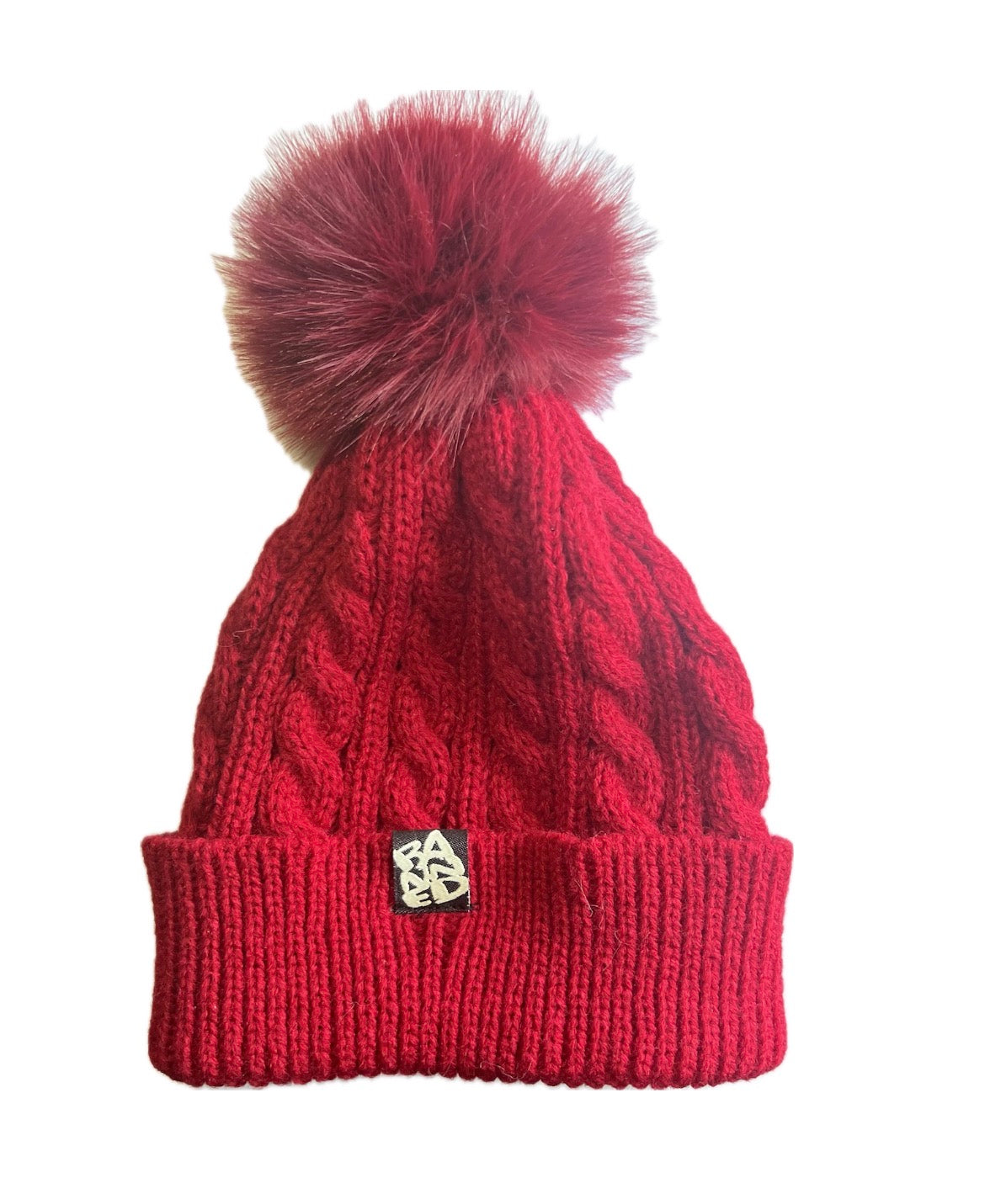 BANNED® Red PomPom Beanie