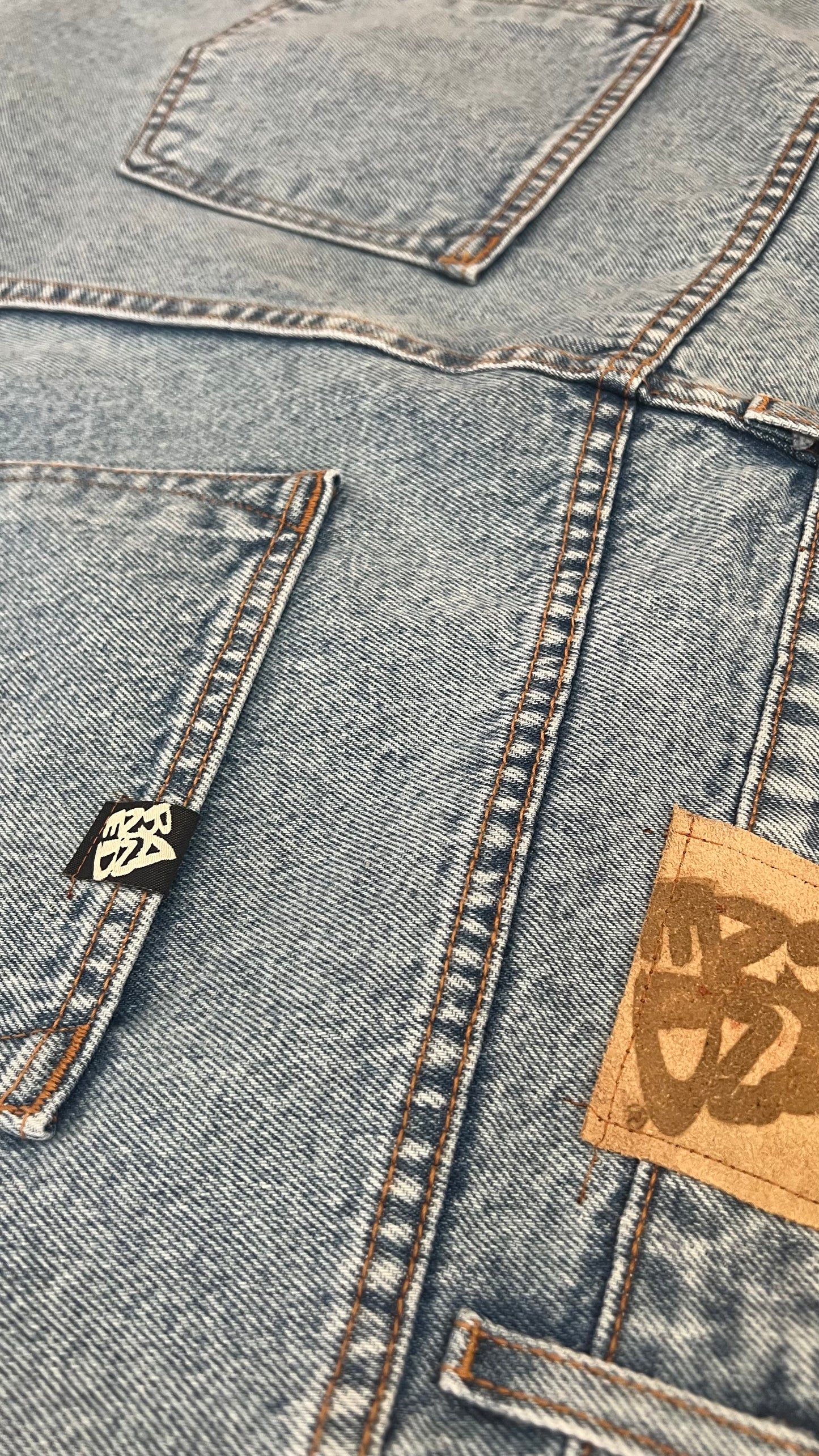 BANNED Baggy Blue Denim Acid Wash Pants