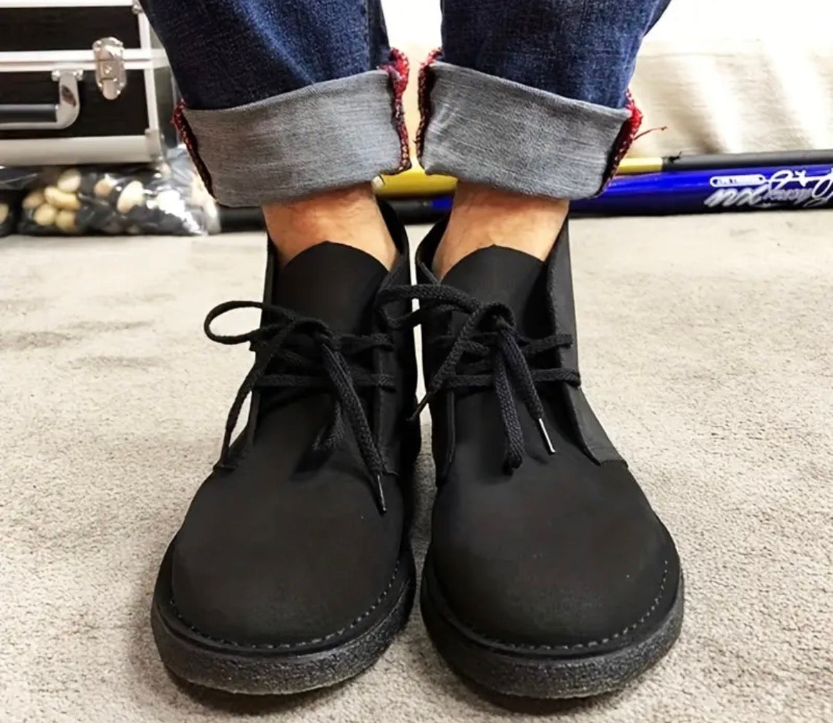 BANNED British Army Crepe Sole Black Boots