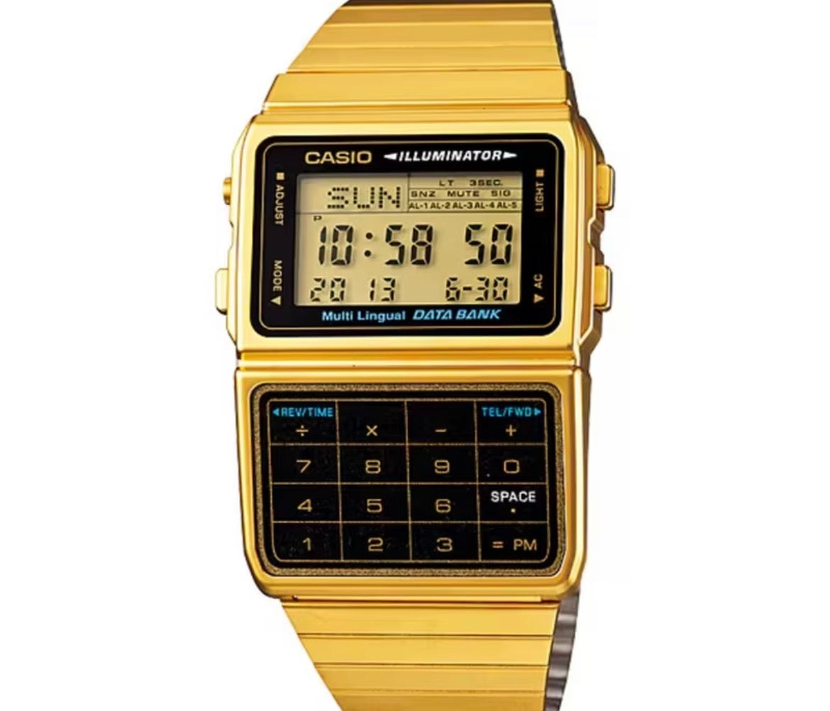 Casio Gold Digital Databank Calculator Watch