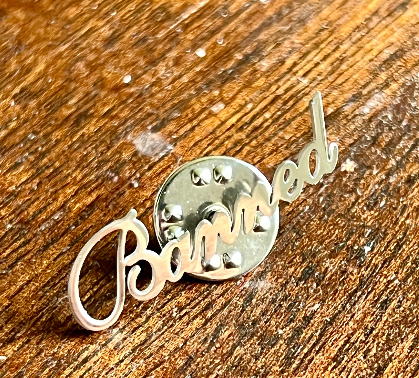 BANNED Cursive Pin