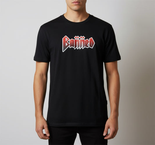 BANNED Metal Front Logo T-Shirt
