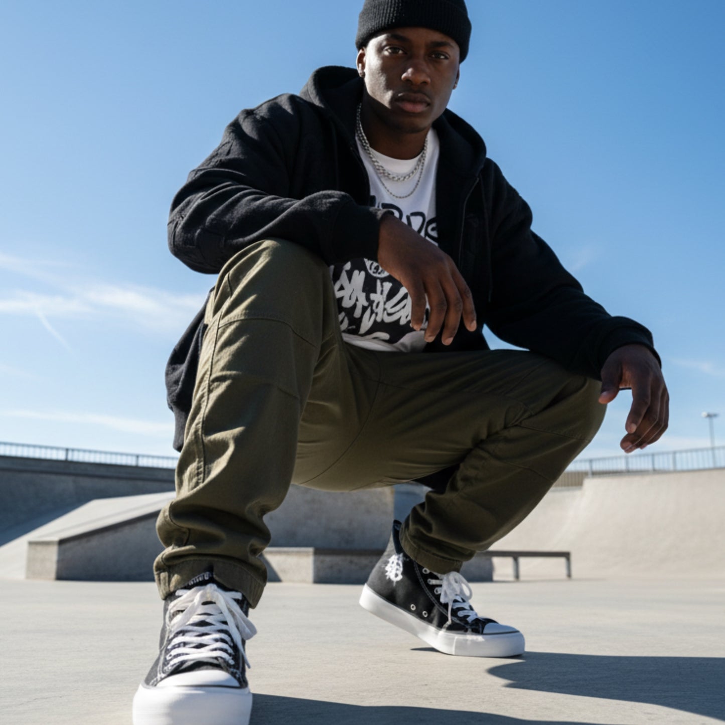 BANNED BLACK High Top "Splat" Shoes