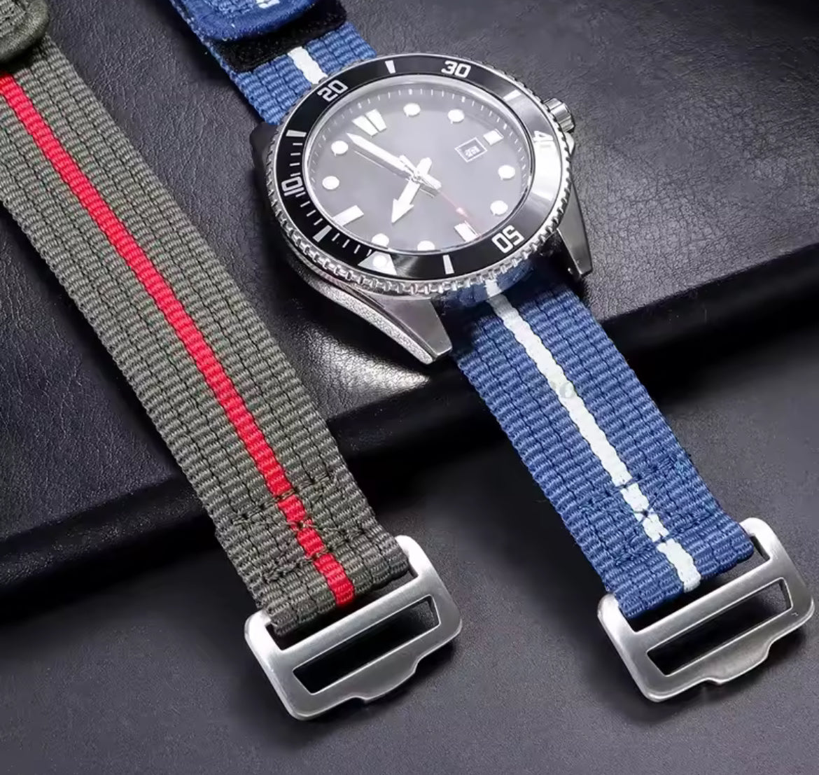Tudor FXD Navy Blue Red tip 22MM NATO strap