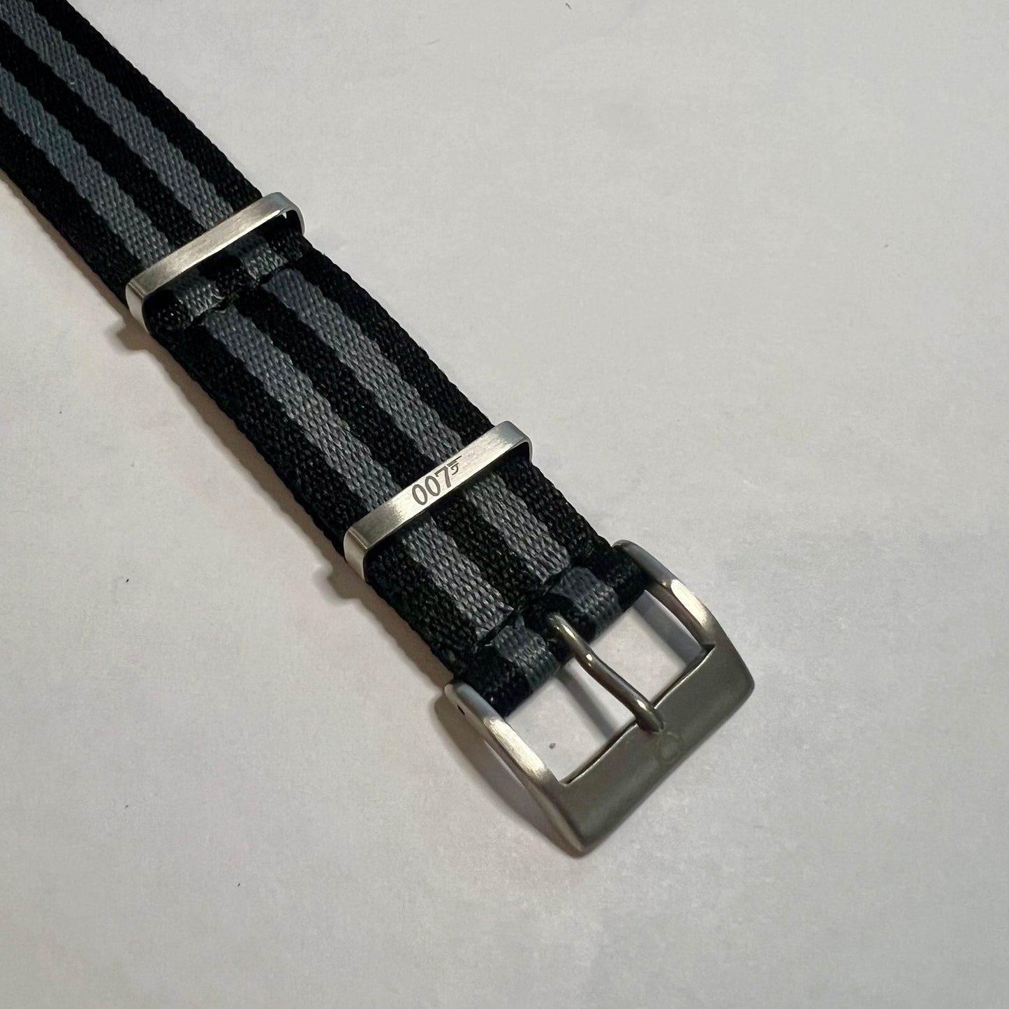 Seamaster  Bond 007 SPECTRE 300M NATO strap Gray Black 20mm WITH LogoS