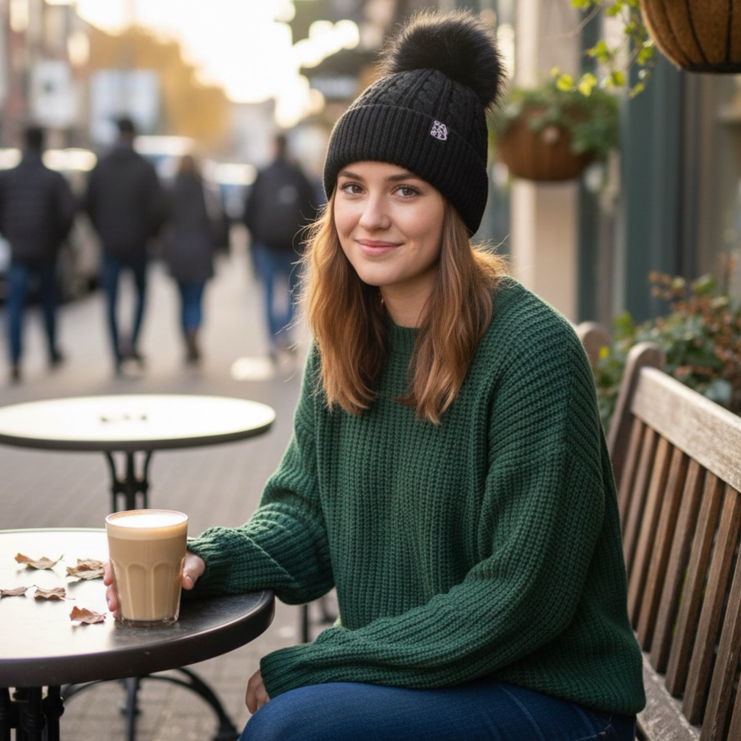 BANNED® Black PomPom Beanie