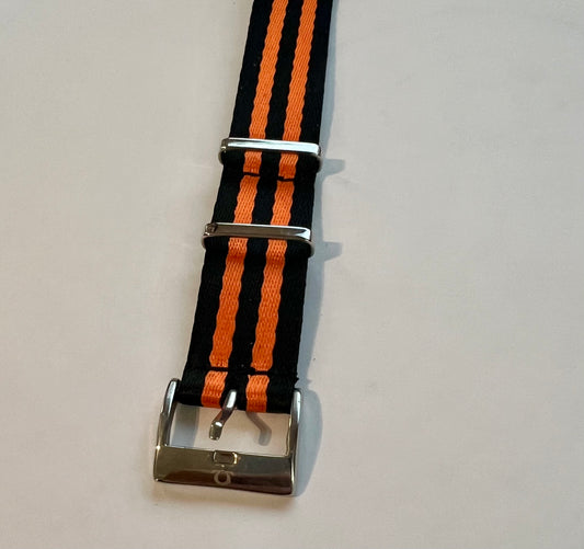 Seamaster  Bond 007 SPECTRE 300M NATO strap Orange Black 20mm w/ Logo