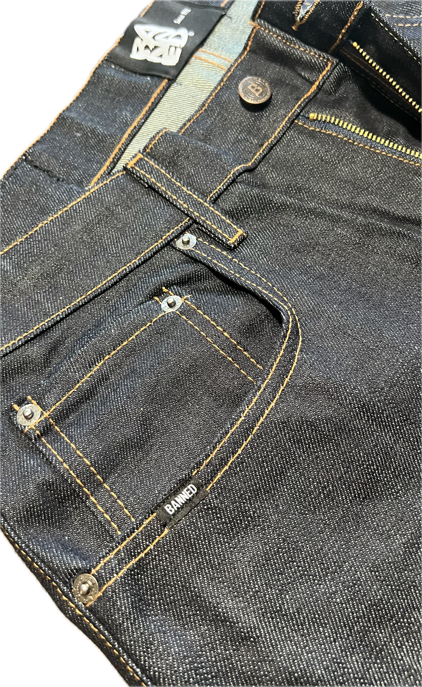 BANNED Baggy Raw Denim Pants