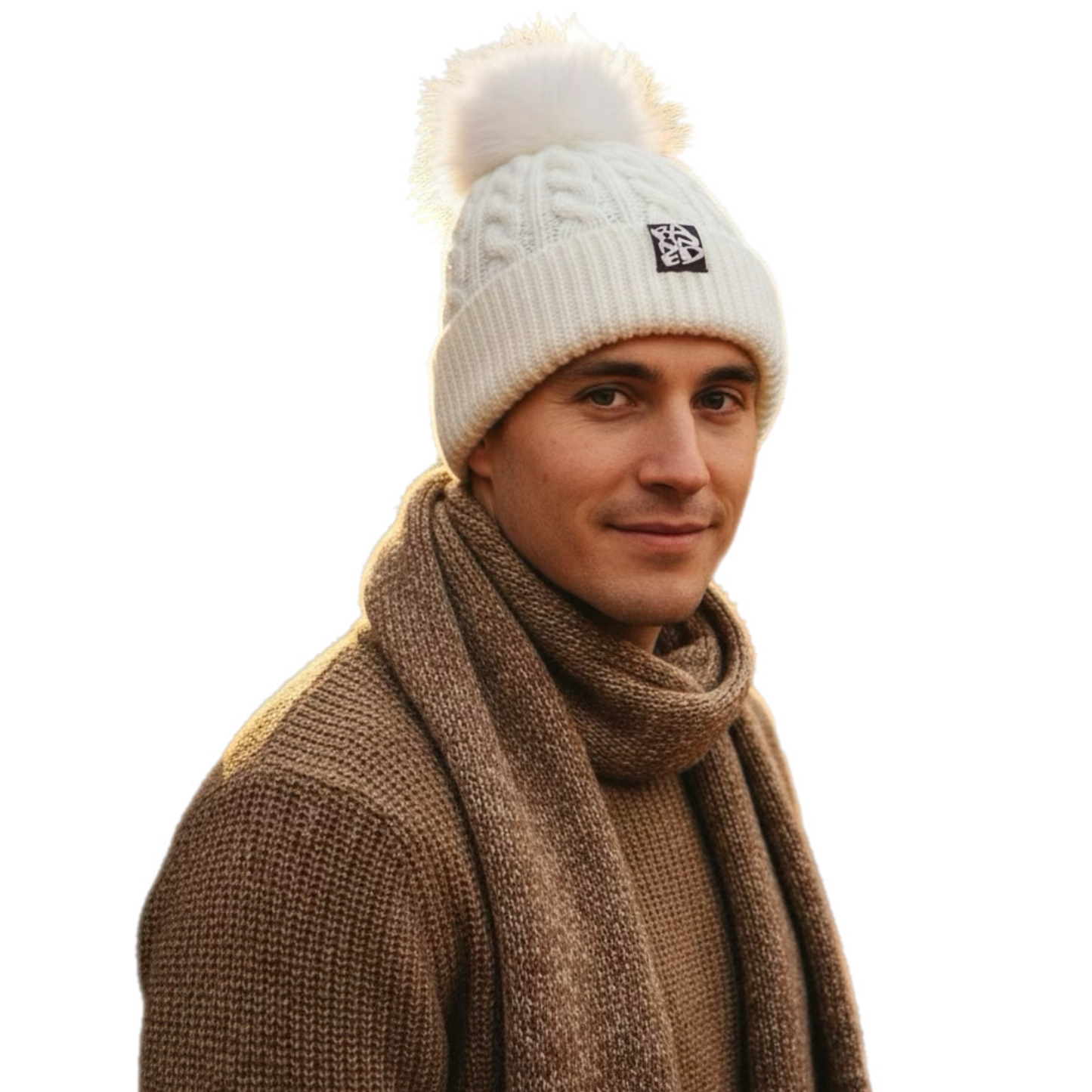 BANNED® White PomPom Beanie