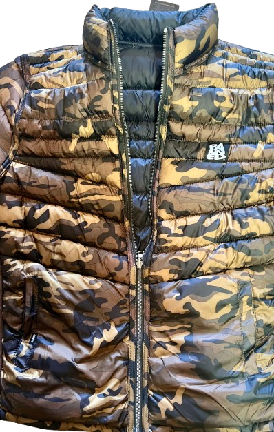 BANNED “X2” Reversible Black/Camo Puff Jacket