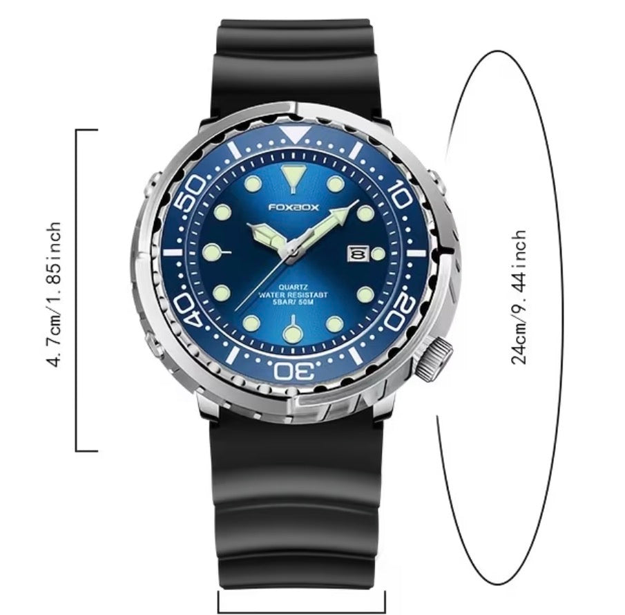 Tuna Can Style Diving Blue Dial 47mm Watch