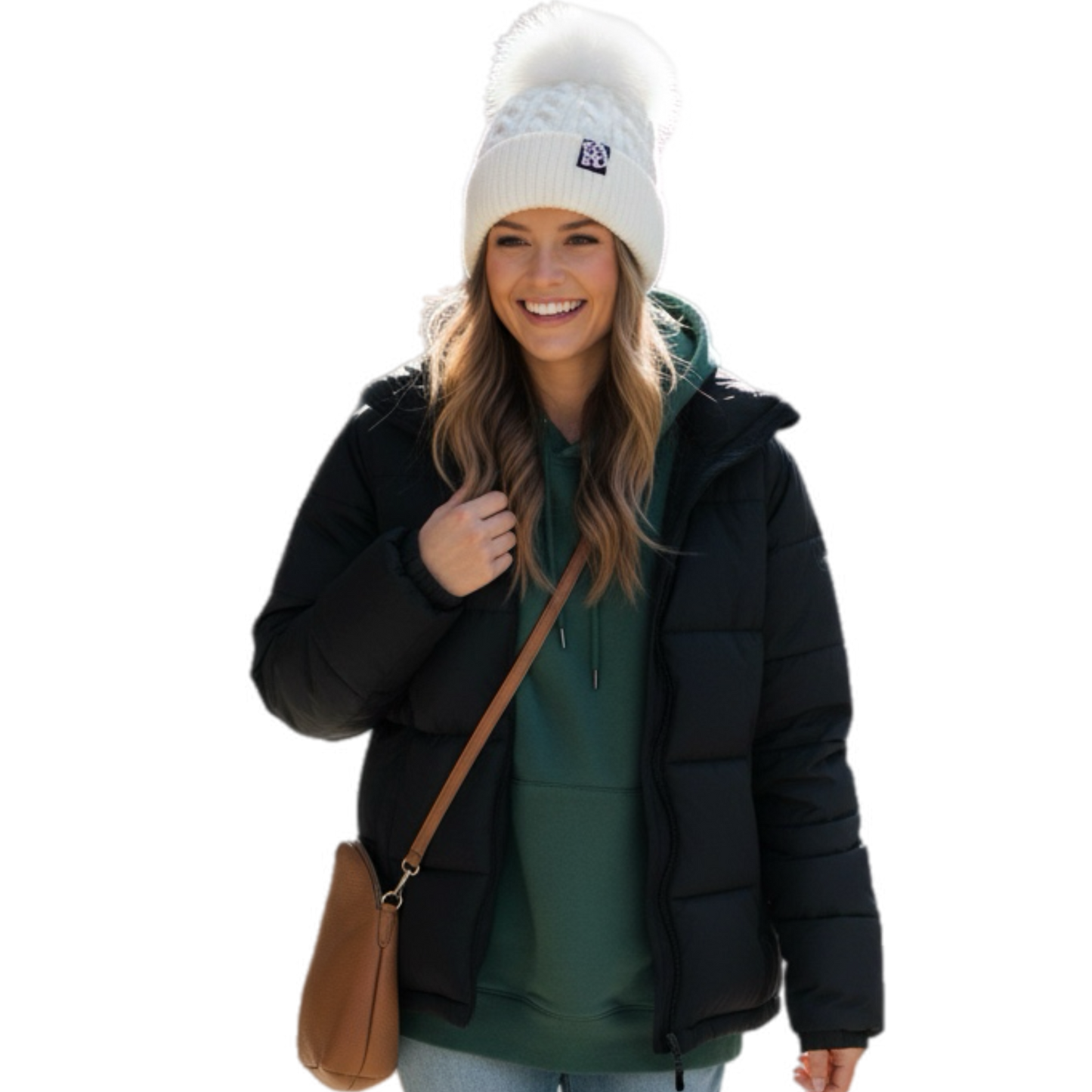 BANNED® White PomPom Beanie