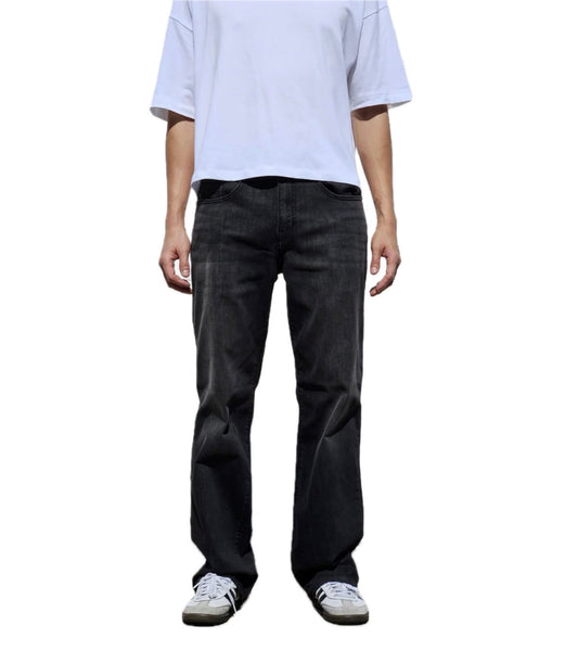 BANNED Relaxed Straight Fit Black Fade Jeans