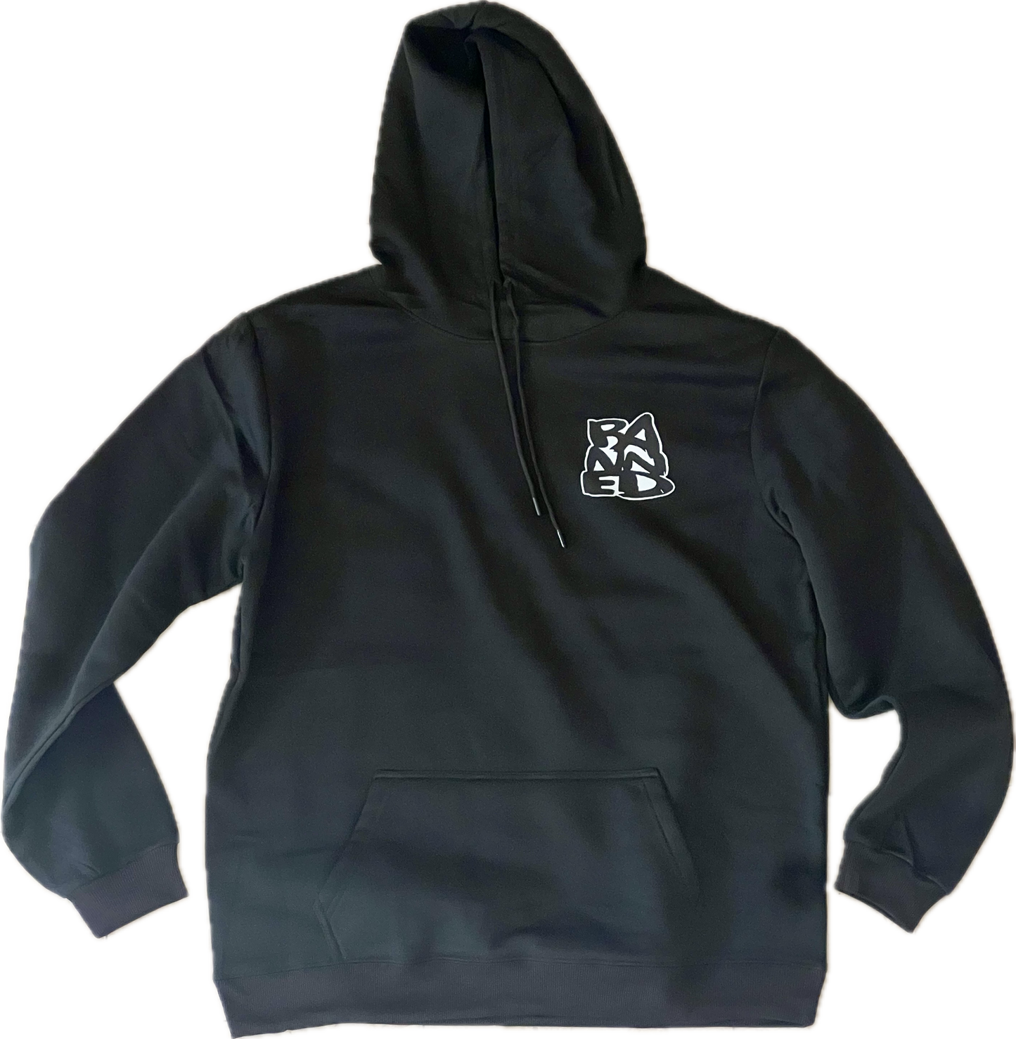 BANNED Stacked Black Pullover Hoodie