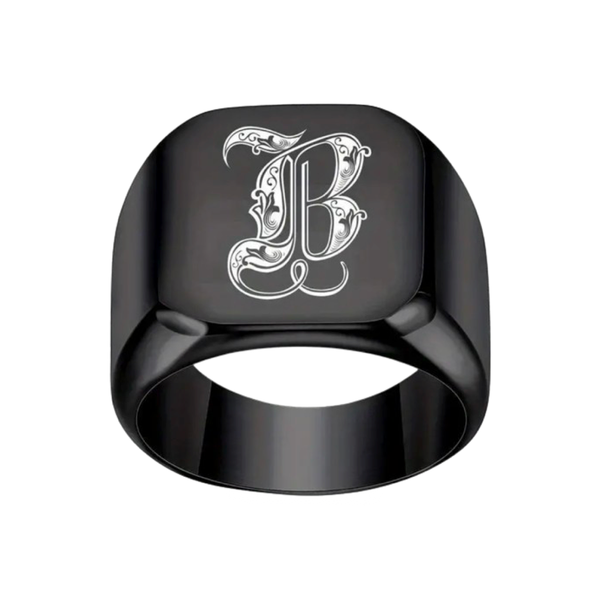 BANNED "B" Ring Stainless Steel Ring Unisex