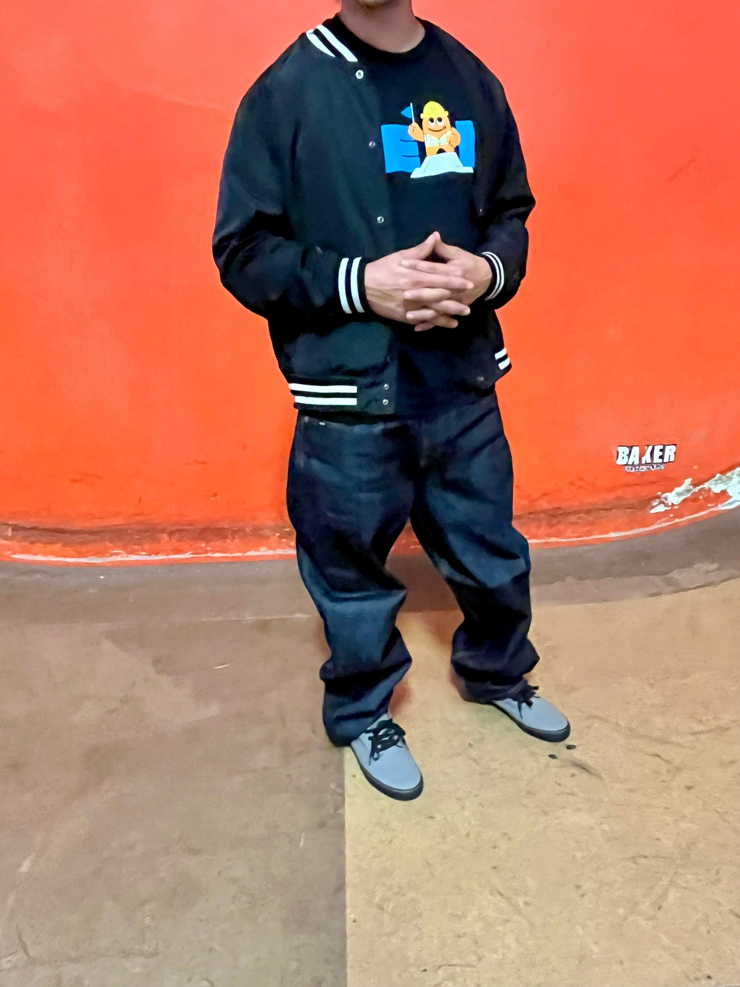 BANNED Baggy Stone Washed Blue Denim Pants