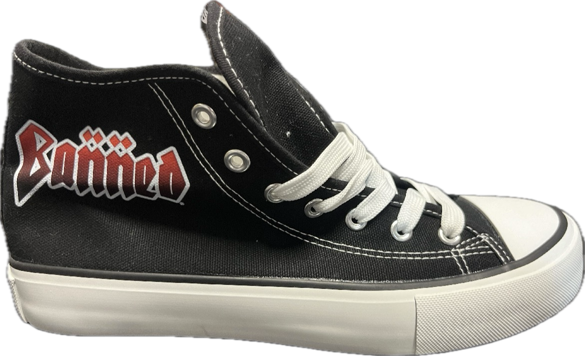 BANNED Black Metal High Top Shoes