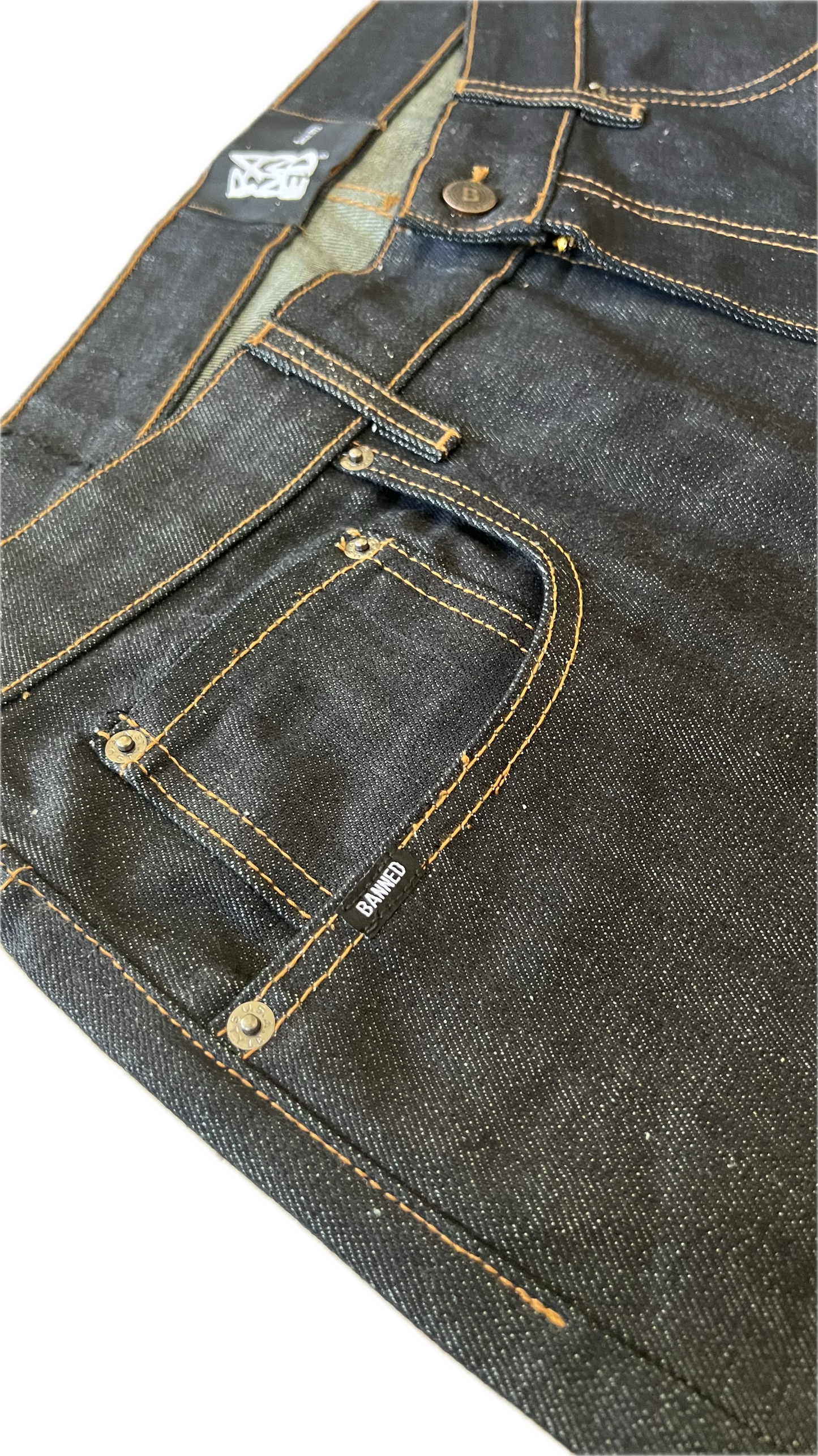 BANNED Baggy Raw Denim Pants