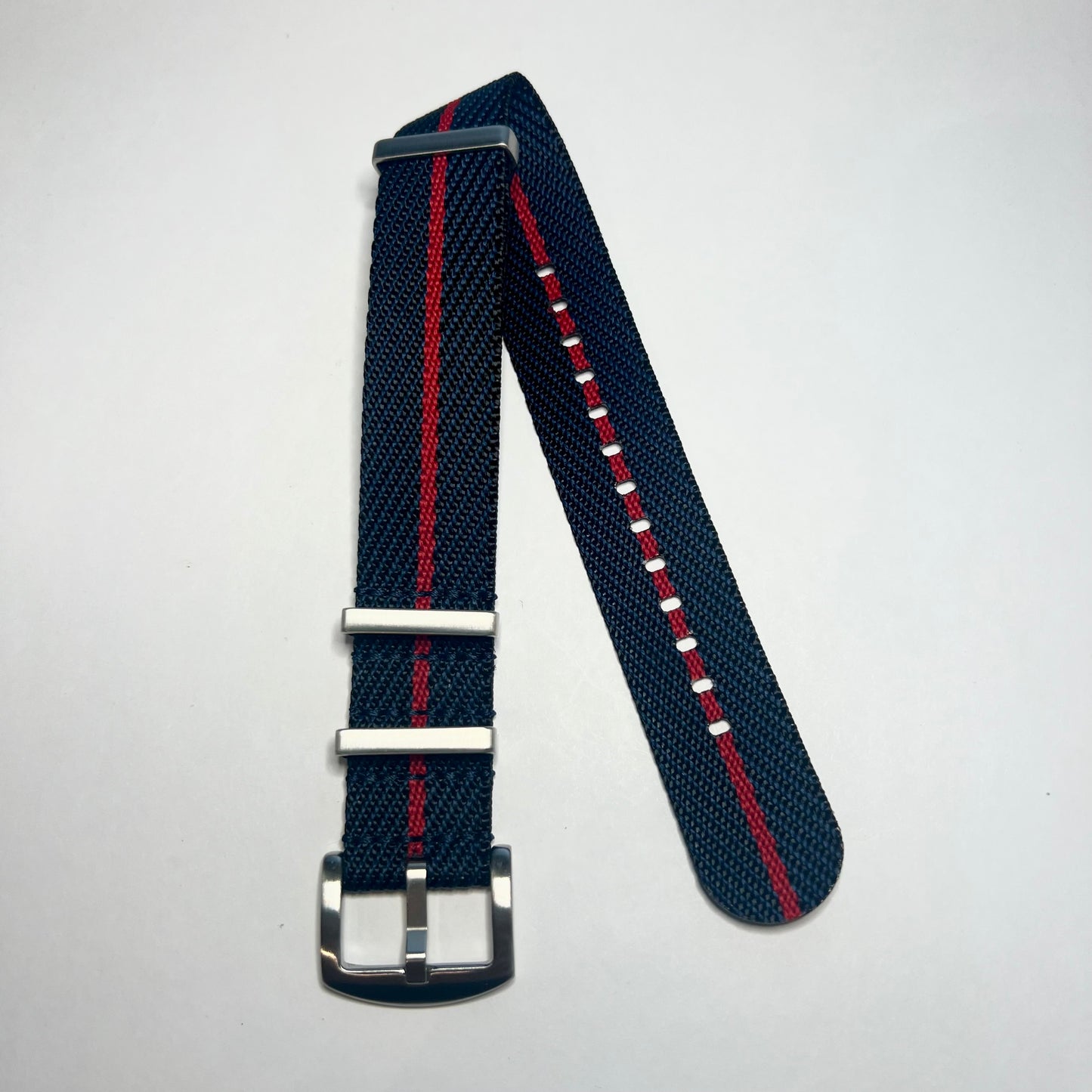 Navy Red 22mm Nylon NATO  Strap