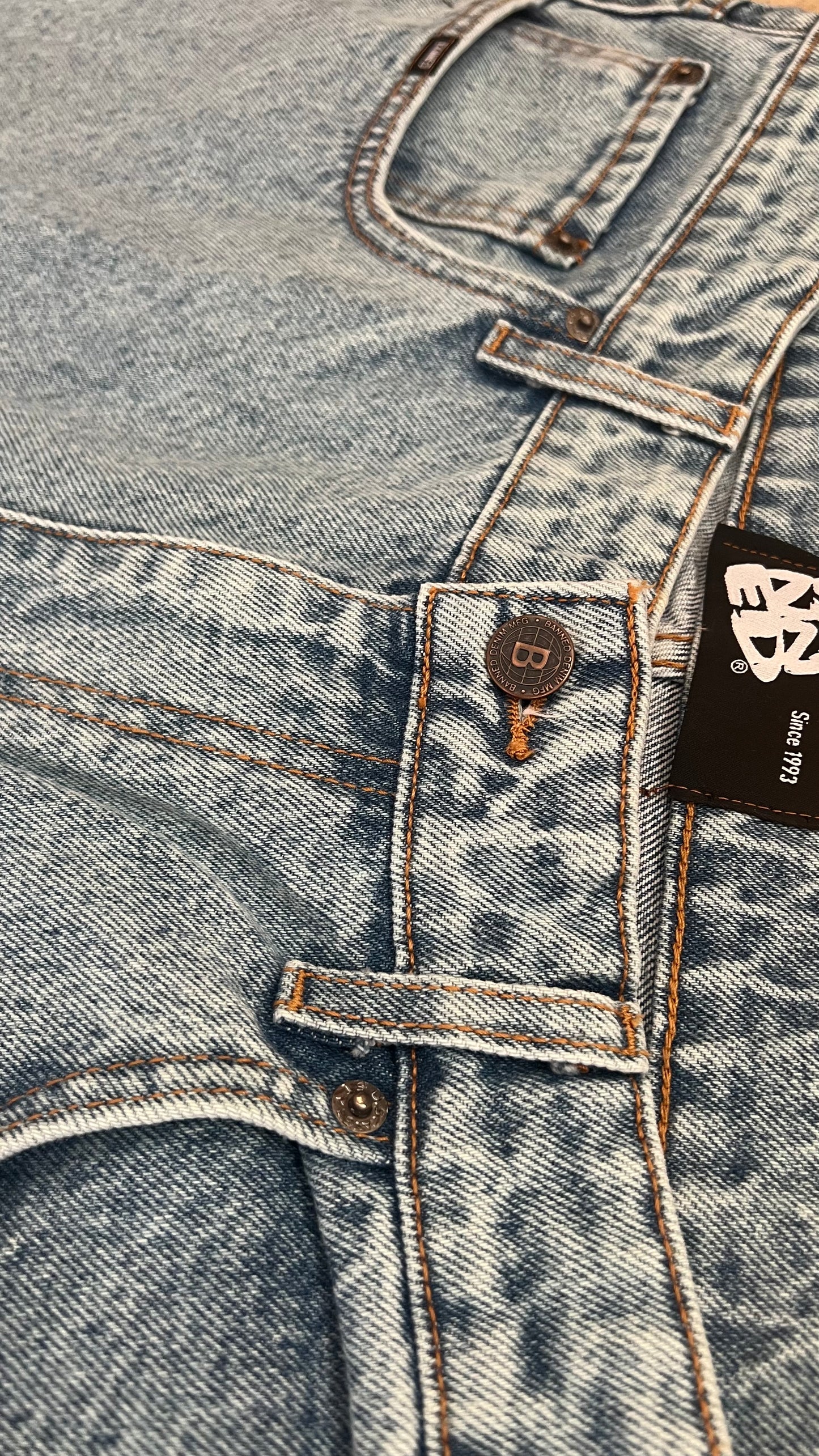 BANNED Baggy Blue Denim Acid Wash Pants