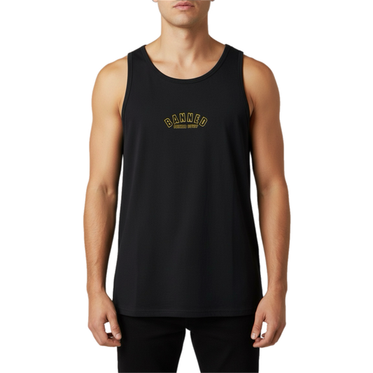 Banned Varsity Vintage Center Logo Tank Top