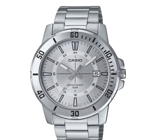 Casio Silver Dial Stainless Steel Watch