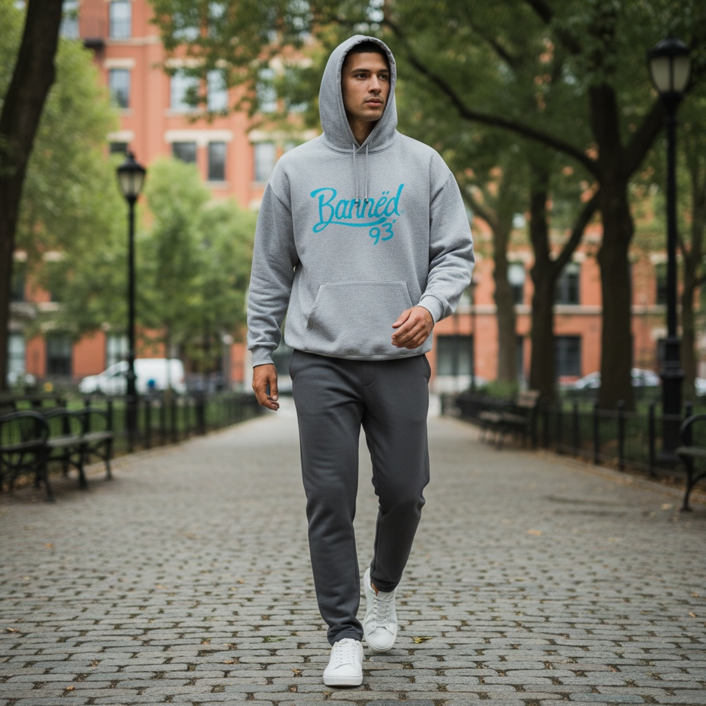 BANNED Script 93 Pullover Hoodie