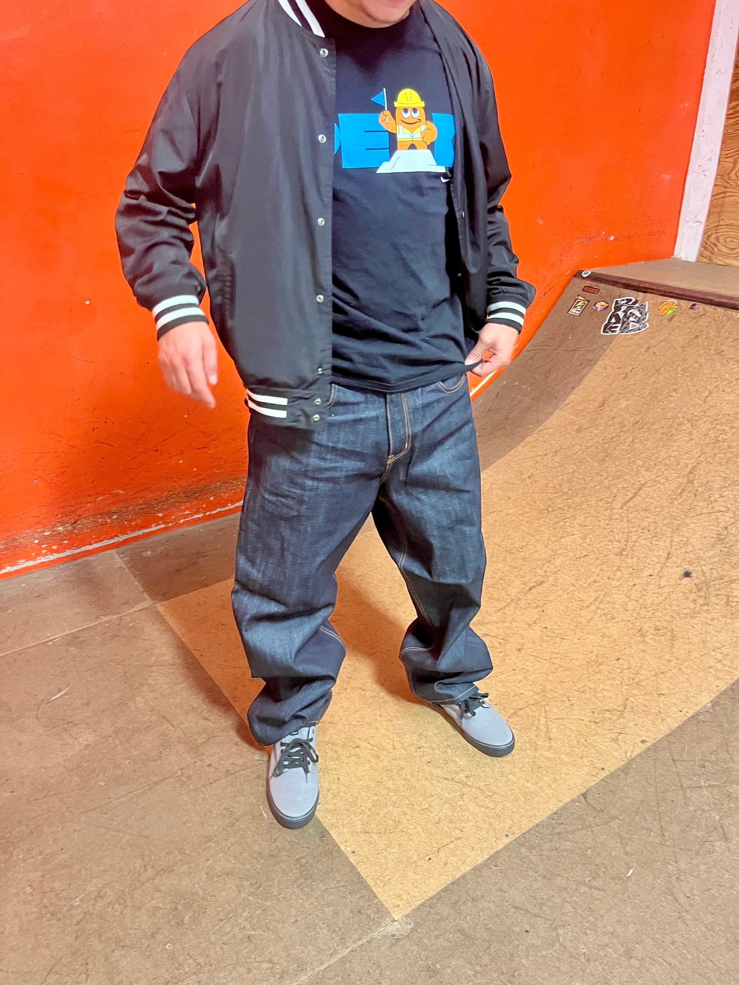 BANNED Baggy Stone Washed Blue Denim Pants