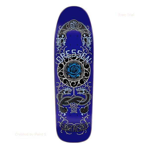 Santa Cruz Dressen Rose Crew One Shaped 9.31in x 32.36in Skateboard Deck