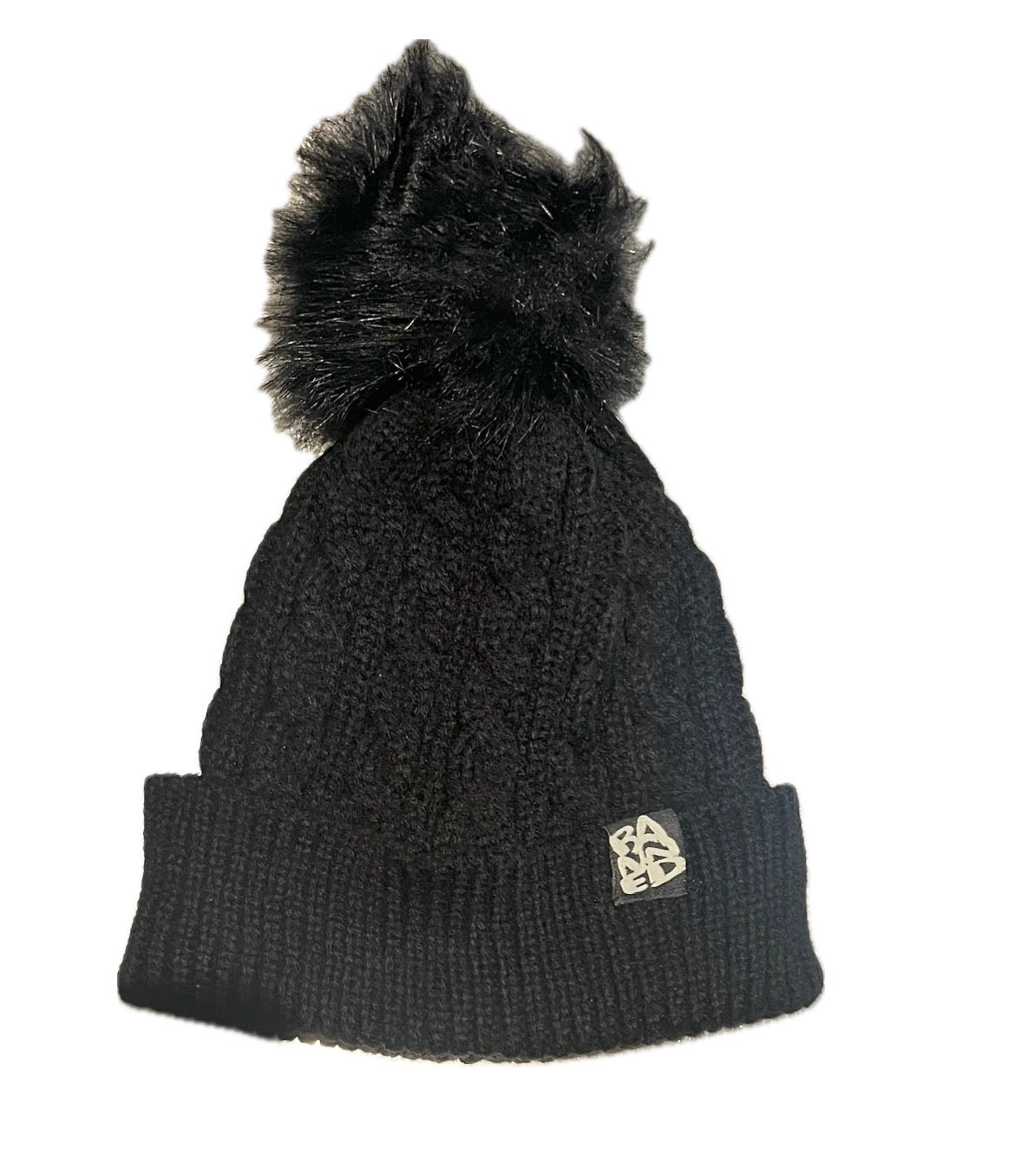 BANNED® Black PomPom Beanie