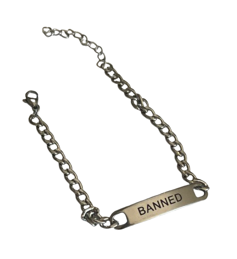 BANNED wrist name Bracelet, toddler, baby, Kids small wrist Bracelet