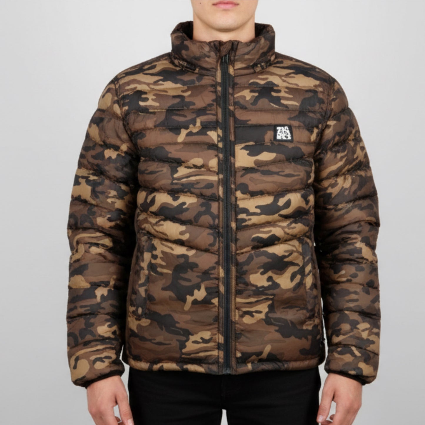 BANNED “X2” Reversible Black/Camo Puff Jacket