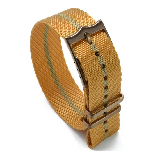 Tudor Nato Mustard/Tan Bronze Buckle 22mm NATO strap