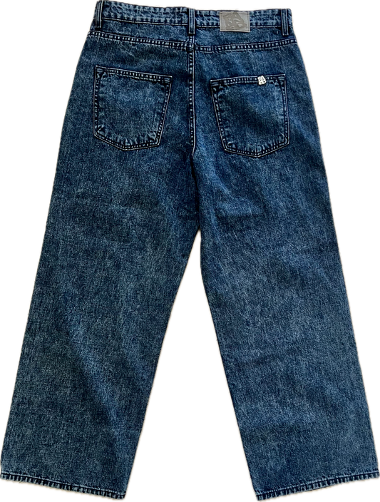 BANNED Baggy Stone Washed Blue Denim Pants
