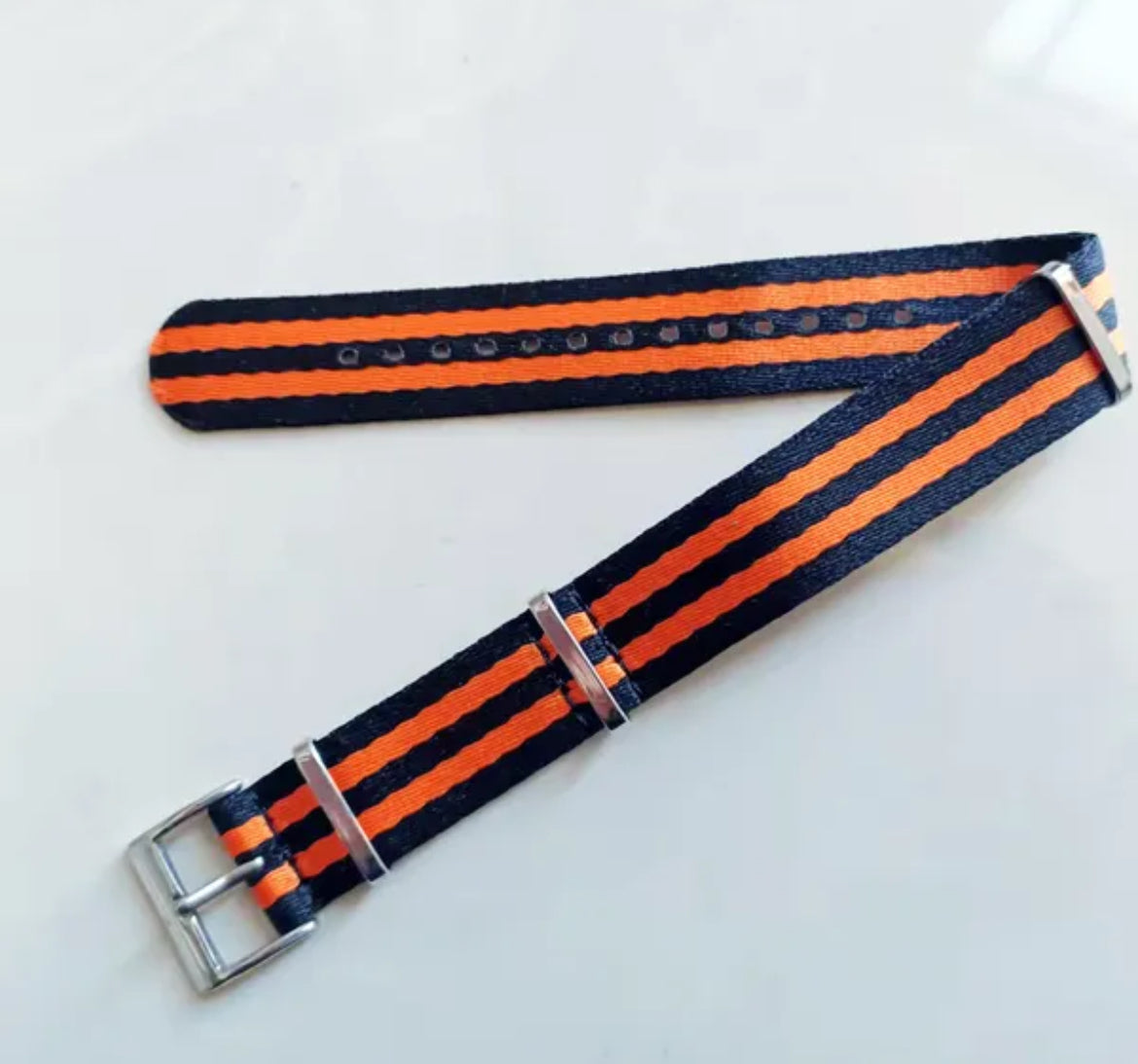 Omega Bond 007  SPECTRE 300M NATO Replacement strap Orange Black 20mm