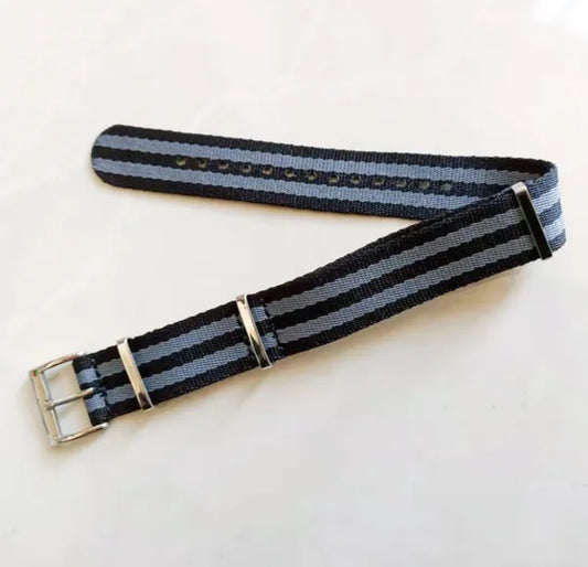 Bond 007 300M NATO strap Grey  Black 20mm