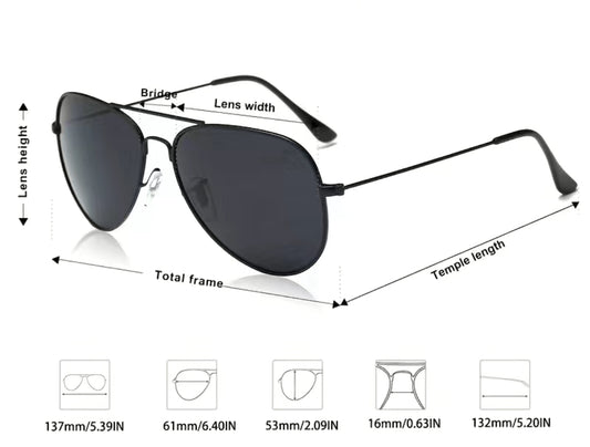 Aviator black sunglasses