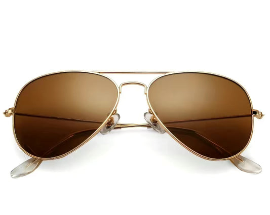 Aviator  amber / gold frame lens sunglasses