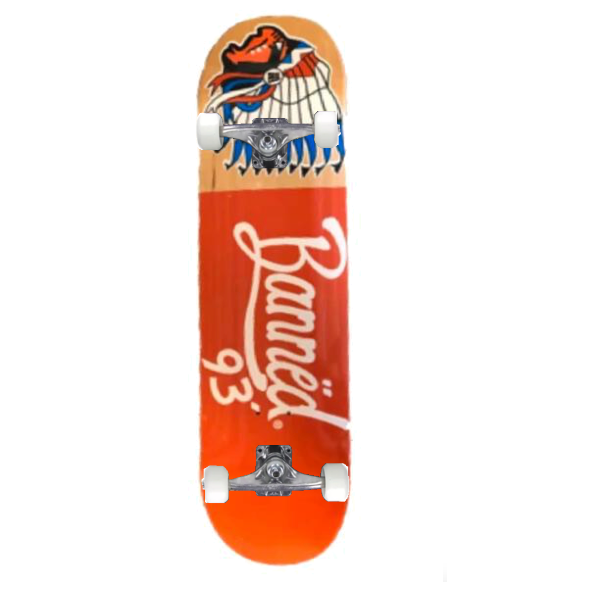 BANNED Script Orange Complete Skateboard