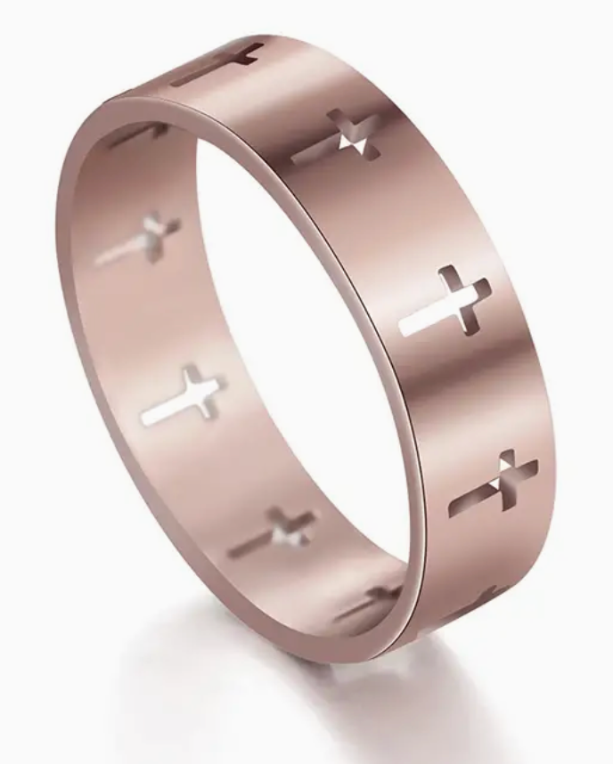 Cross Stainless Steel Ring Unisex