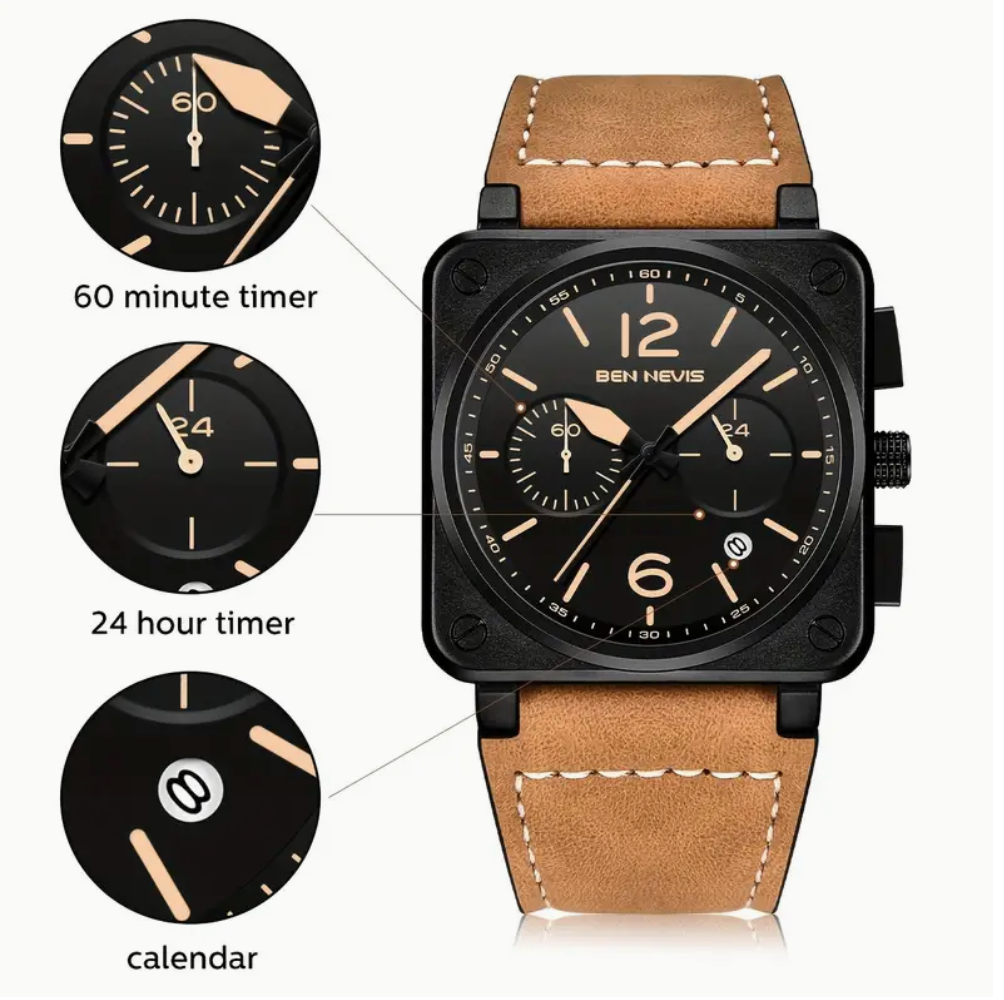 Six-Needle Wristwatch Swiss design