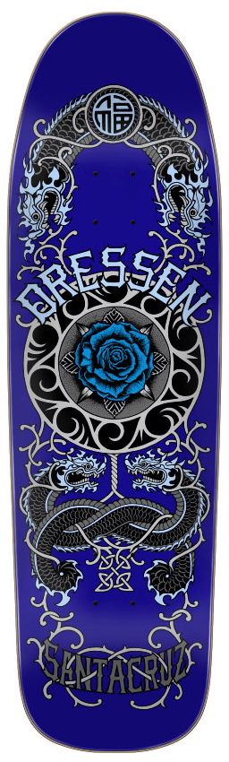 Santa Cruz Dressen Rose Crew One Shaped 9.31 Skateboard Deck
