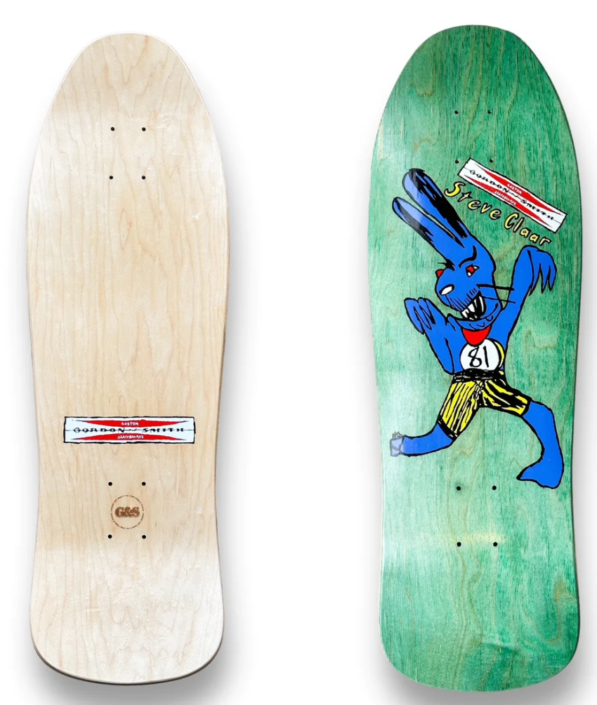 Steve Claar “Rabbid Rabbit” C 90 Concave - Green Reissue Skateboard Deck