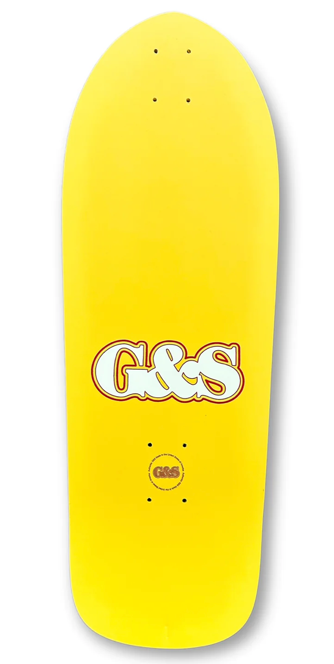 G&S Billy Ruff "Invisible Magician"  - Yellow - Glow in the Dark Reissue Skateboard Deck