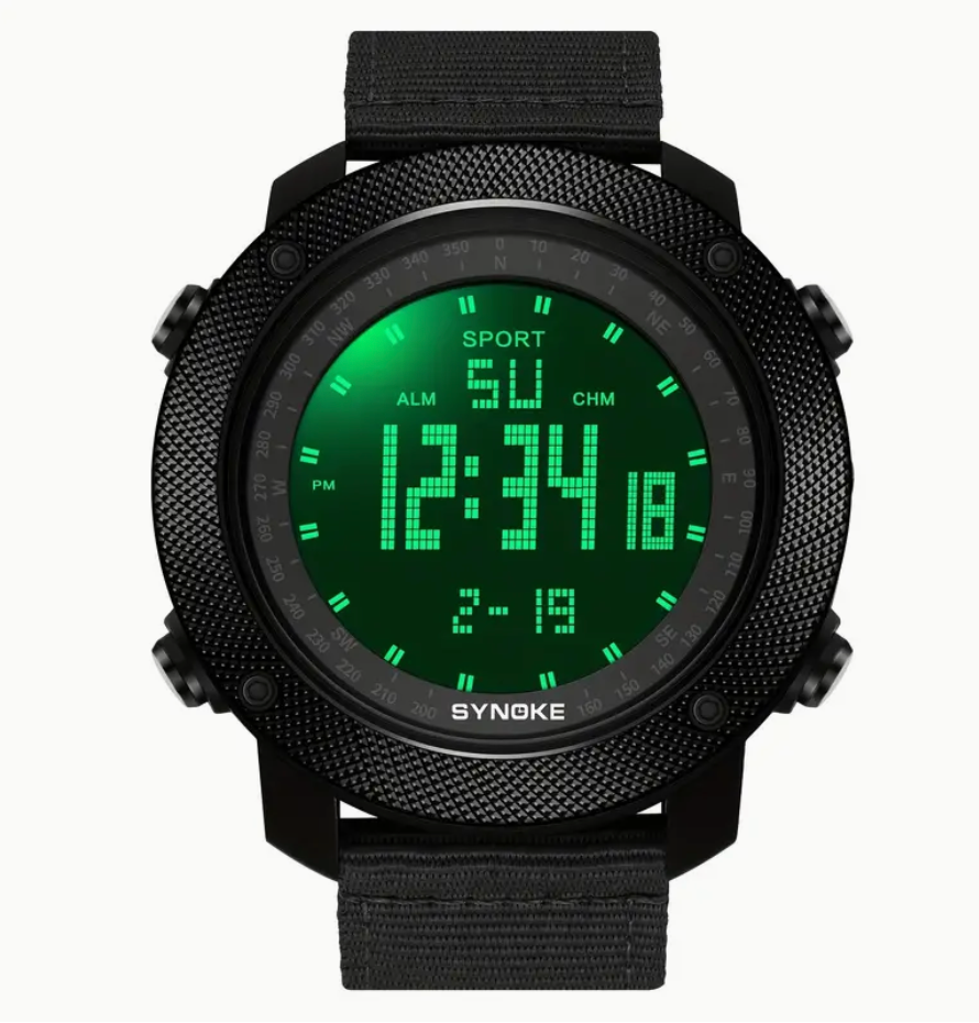 Luminous Screen Digital Military Watch