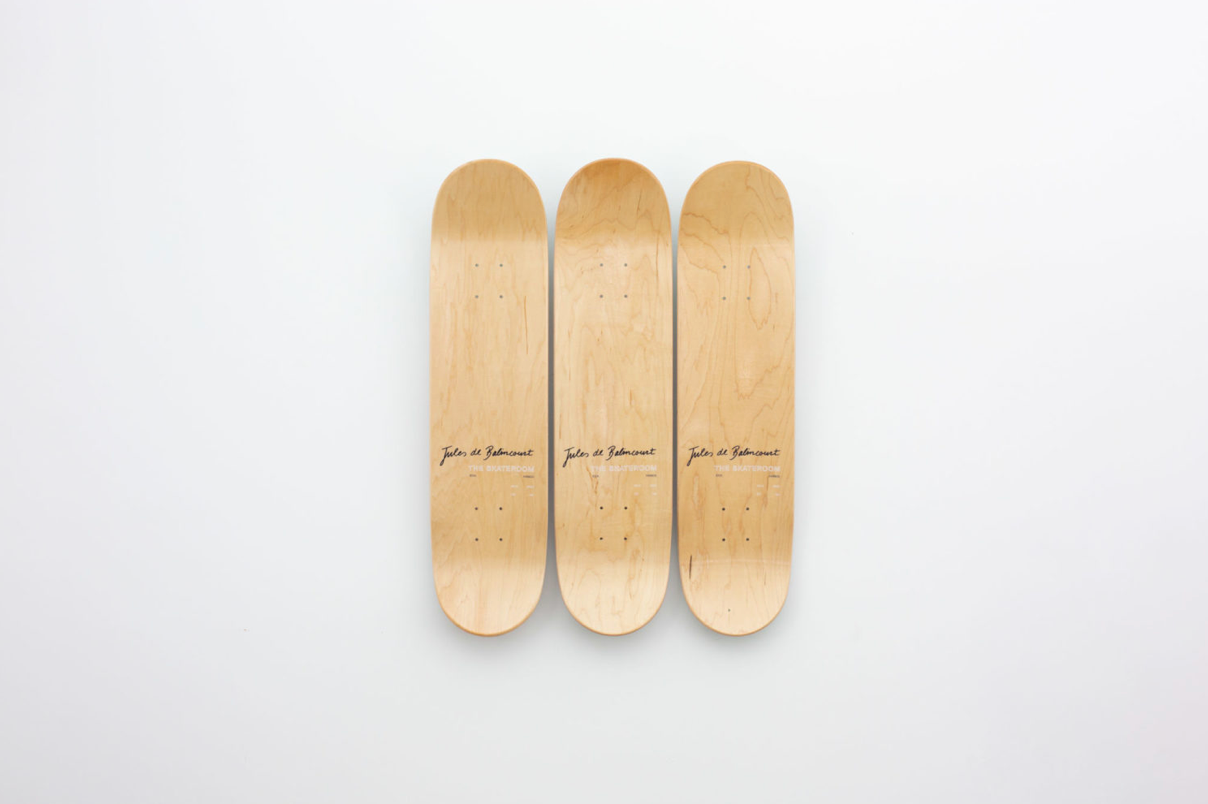 "Idol Hands" by Jules de Balincourt Skateboard Triptych Wall Art, Hand-Signed (3) set Skateboard Decks