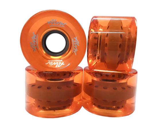 ALVA Clear Orange Cruiser Skateboard Wheels 60mm